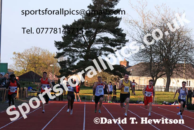150 metres, 2024 NEGP 1, Monkton Stadium, Jarrow. Photo: David T. Hewitson/Sports for All Pics